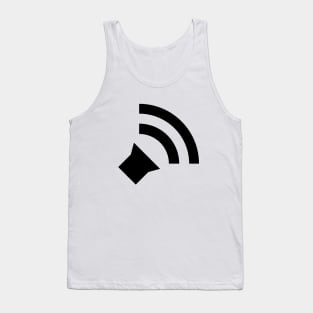 Simple Audio Icon - Black Tank Top